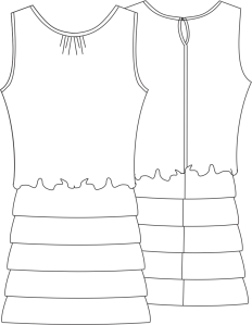 vestido saia couro cód: V010140